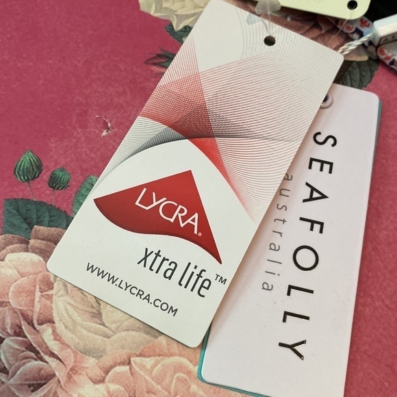 Seafolly hipster bikini bottoms only water‎ garden US size 6 NEW - Picture 6 of 9